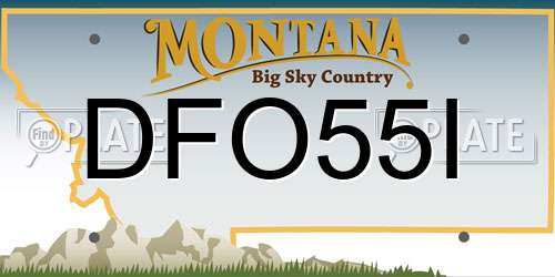 DFO55I Montana License Plate