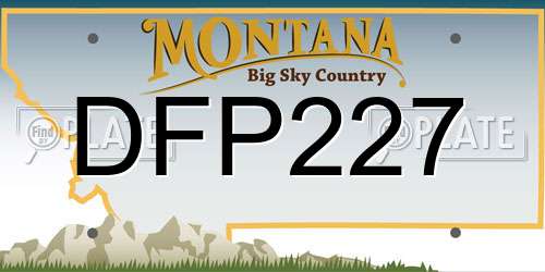 DFP227 Montana License Plate