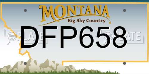 DFP658 Montana License Plate