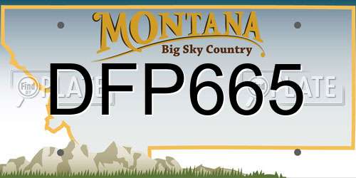 DFP665 Montana License Plate