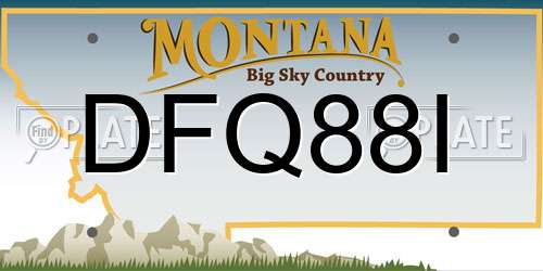 DFQ88I Montana License Plate