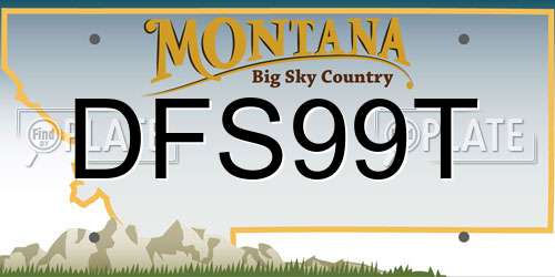 DFS99T Montana License Plate