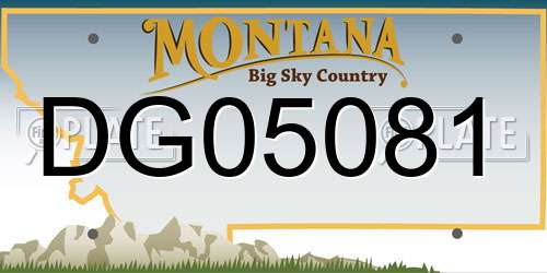 DG05081 Montana License Plate