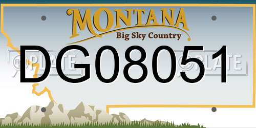 DG08051 Montana License Plate