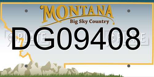 DG09408 Montana License Plate
