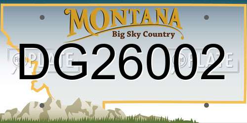 DG26002 Montana License Plate