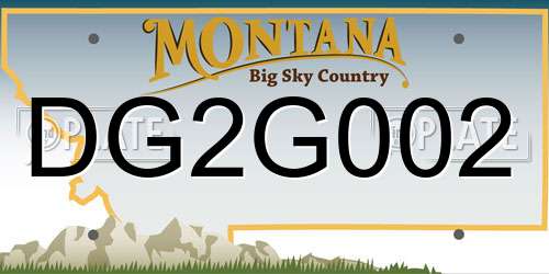 DG2G002 Montana License Plate