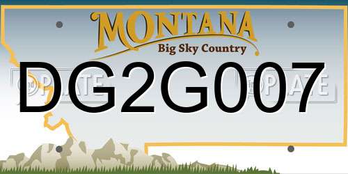 DG2G007 Montana License Plate