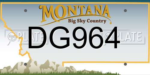 DG964 Montana License Plate