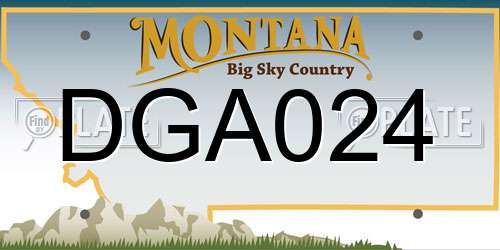 DGA024 Montana License Plate