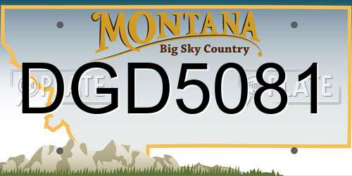 DGD5081 Montana License Plate