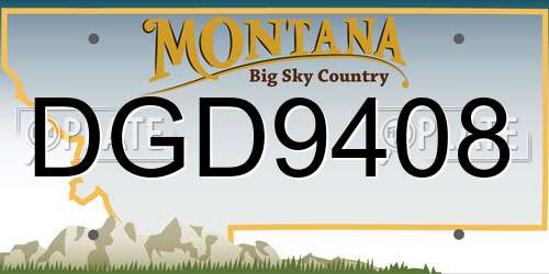 DGD9408 Montana License Plate