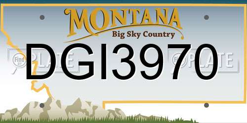 DGI3970 Montana License Plate