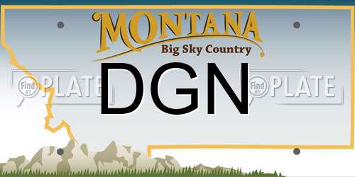 DGN Montana License Plate