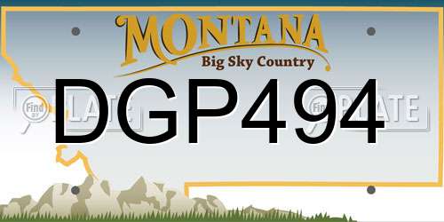 DGP494 Montana License Plate