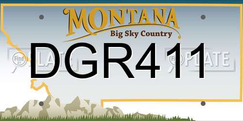 DGR411 Montana License Plate