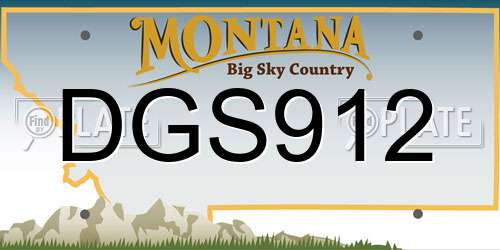 DGS912 Montana License Plate