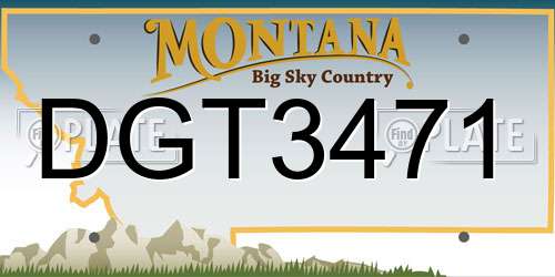 DGT3471 Montana License Plate