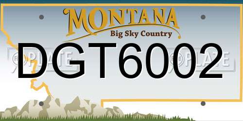 DGT6002 Montana License Plate