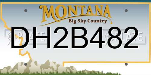DH2B482 Montana License Plate