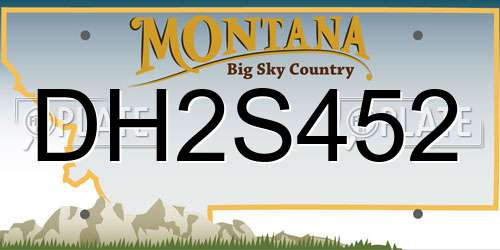 DH2S452 Montana License Plate