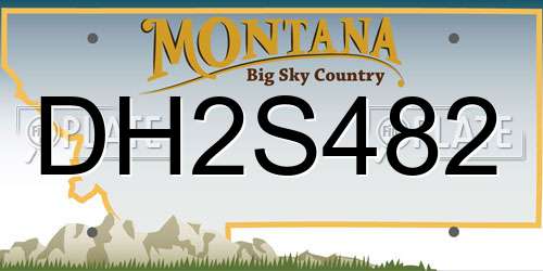 DH2S482 Montana License Plate