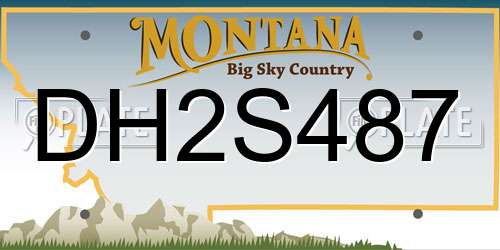 DH2S487 Montana License Plate