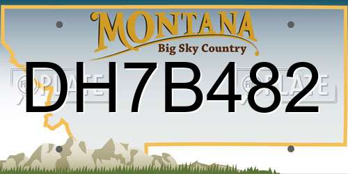 DH7B482 Montana License Plate