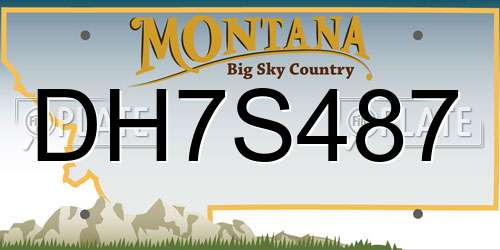 DH7S487 Montana License Plate