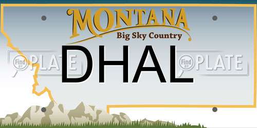 DHAL Montana License Plate