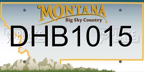 DHB1015 Montana License Plate