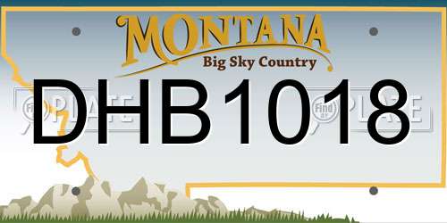 DHB1018 Montana License Plate