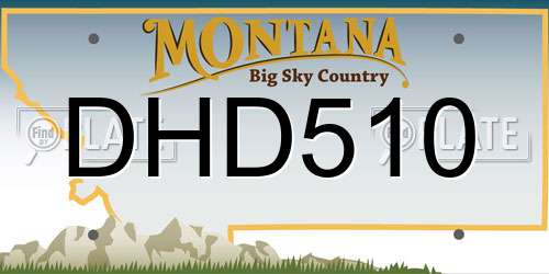 DHD510 Montana License Plate