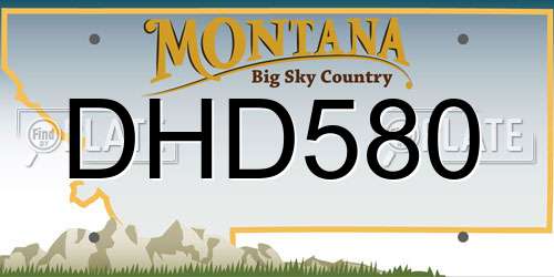 DHD580 Montana License Plate