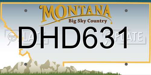 DHD631 Montana License Plate