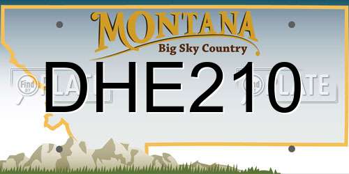 DHE210 Montana License Plate