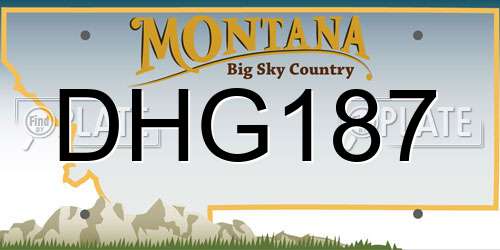 DHG187 Montana License Plate