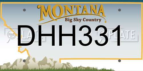 DHH331 Montana License Plate