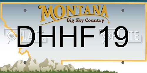 DHHF19 Montana License Plate