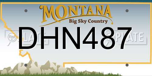 DHN487 Montana License Plate