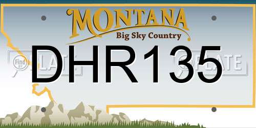 DHR135 Montana License Plate