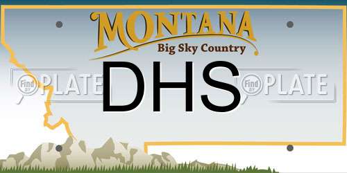 DHS Montana License Plate