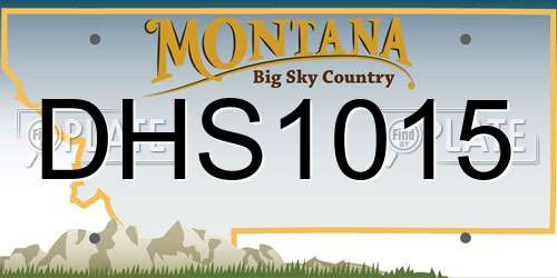 DHS1015 Montana License Plate