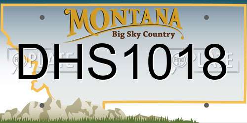 DHS1018 Montana License Plate