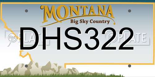 DHS322 Montana License Plate