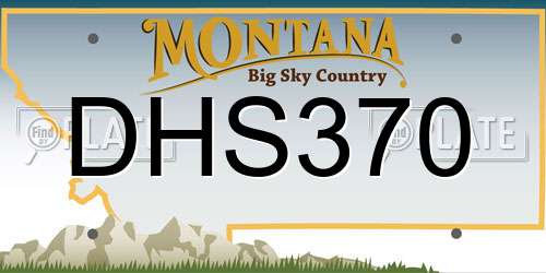DHS370 Montana License Plate