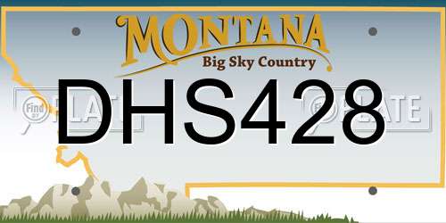 DHS428 Montana License Plate