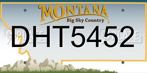 DHT5452 Montana License Plate