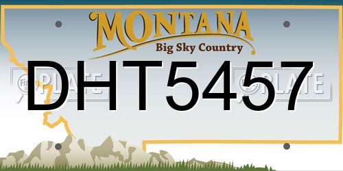 DHT5457 Montana License Plate