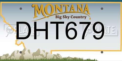 DHT679 Montana License Plate